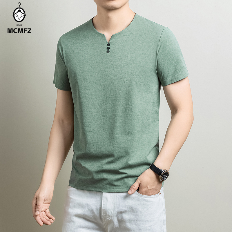 Golf Tees - Herren Basic Henley T-Shirt aus bequemer