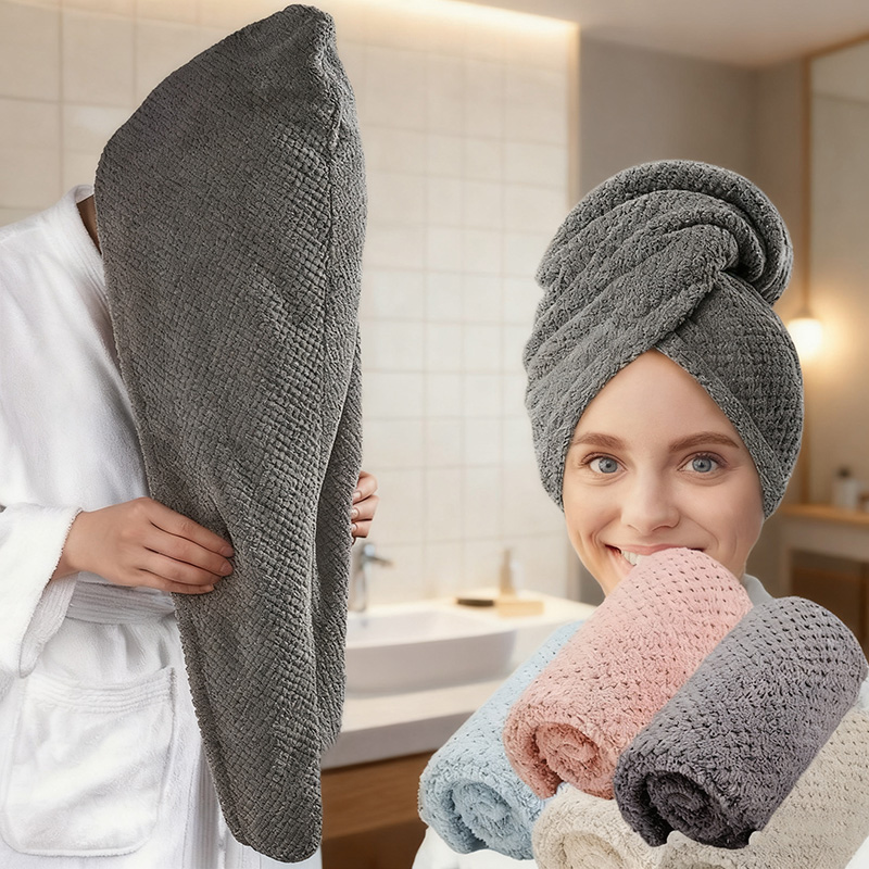 Golf Towel - Damen-Handtuch für trockenes Haar (Trockenhaarkappe) –