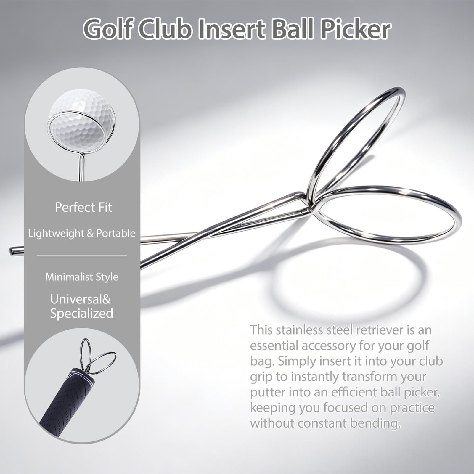 Golf Putter - Golf Ball Retriever, tragbarer Einsteck-Golfballgreifer aus